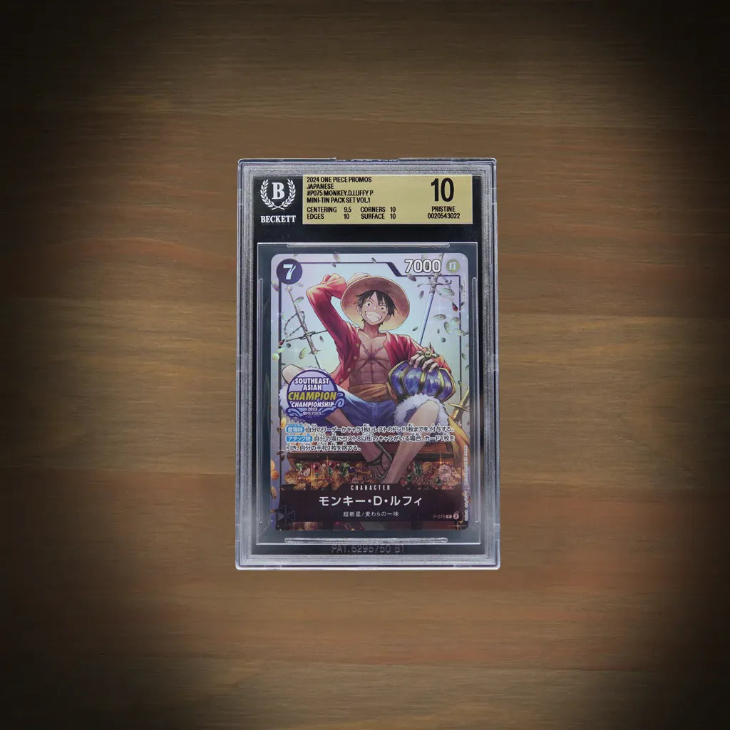 Monkey D. Luffy P-075 Southeast Asia Championship Promo auf Japanisch bewertet mit BGS 10 Pristine