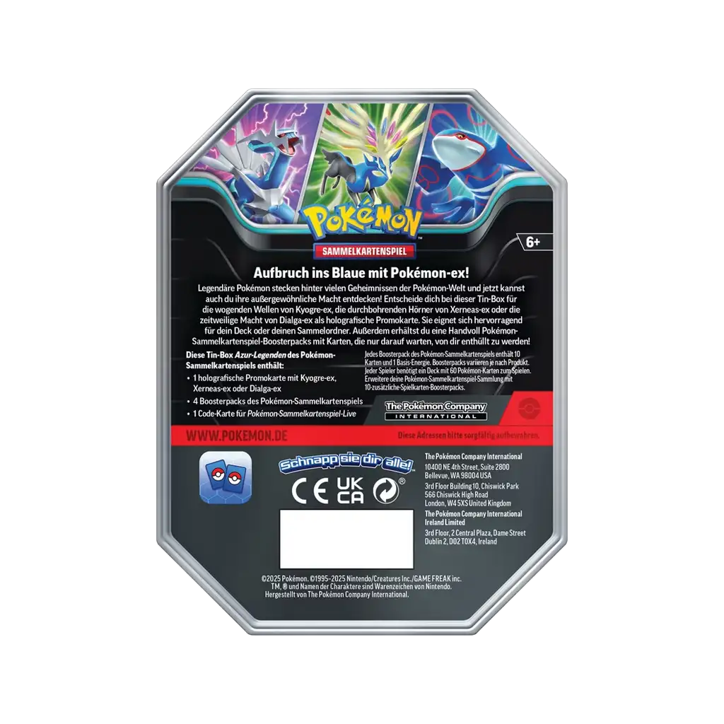 Pokemon Tin Inhalt 4 Booster Promokarte Beschreibung