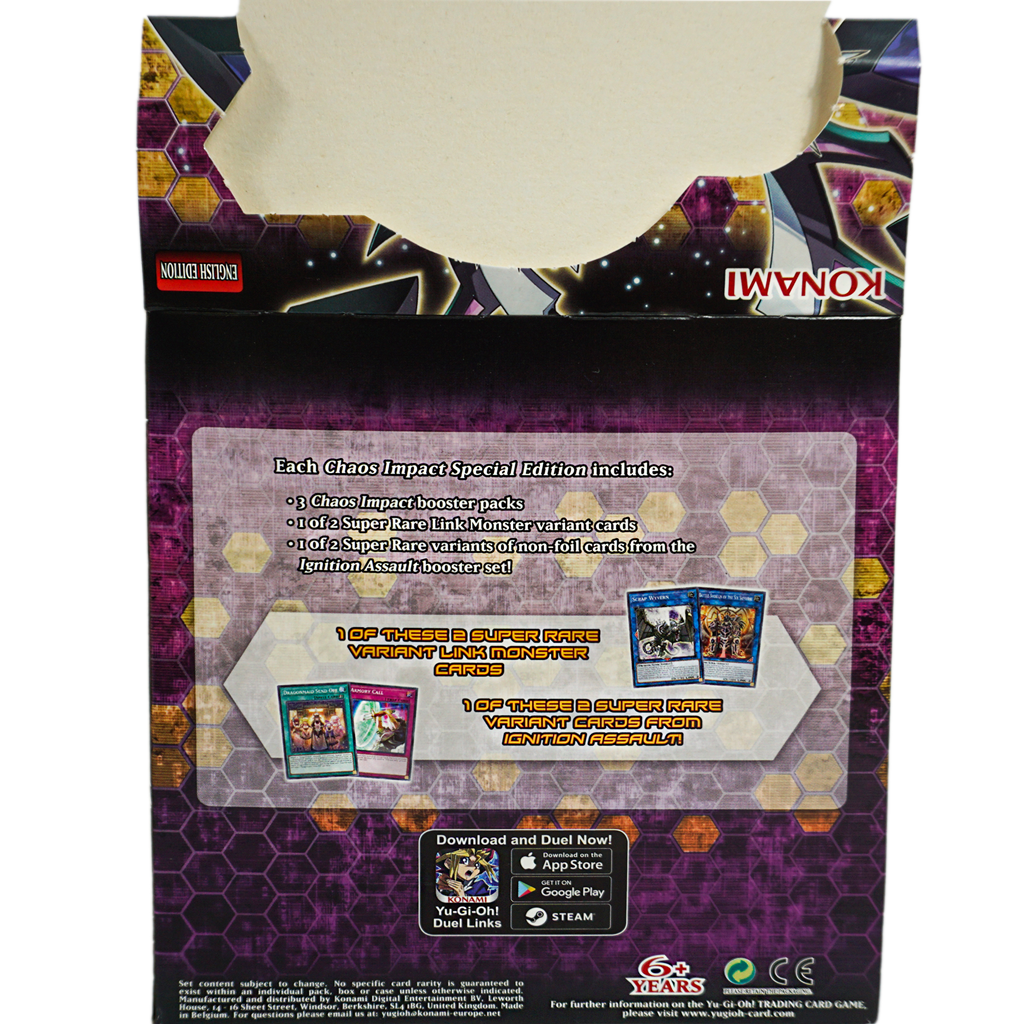 Yugioh Chaos Impact Special Edition display rückseite