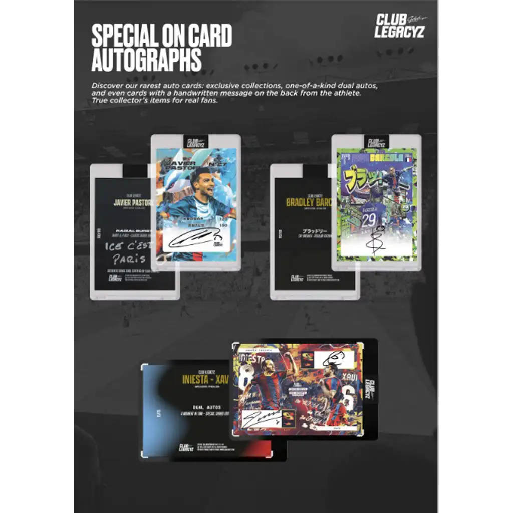 Club Legacyz - Icons 2nd Edition Football Cards Display