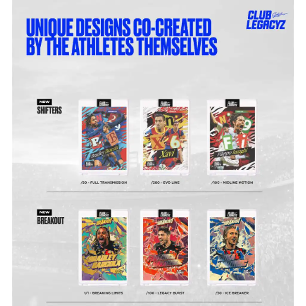 Club Legacyz - Icons 2nd Edition Football Cards Display