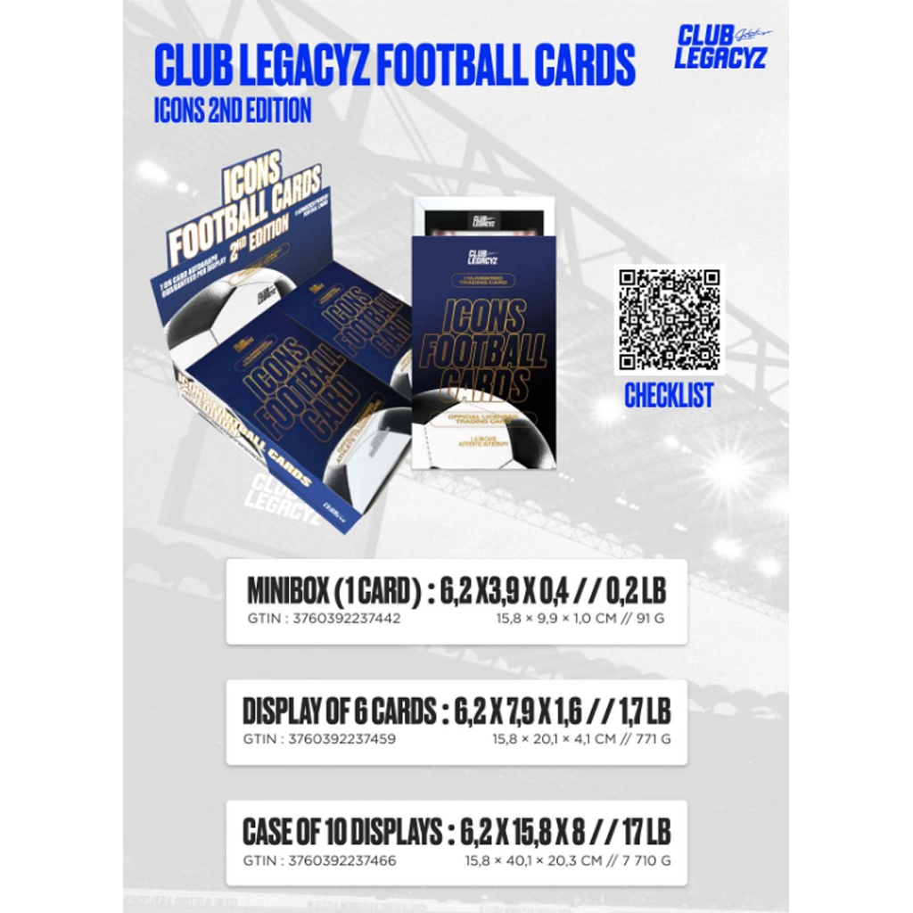 Club Legacyz - Icons 2nd Edition Football Cards Display