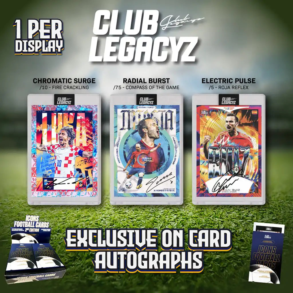 Club Legacyz - Icons 2nd Edition Football Cards Display