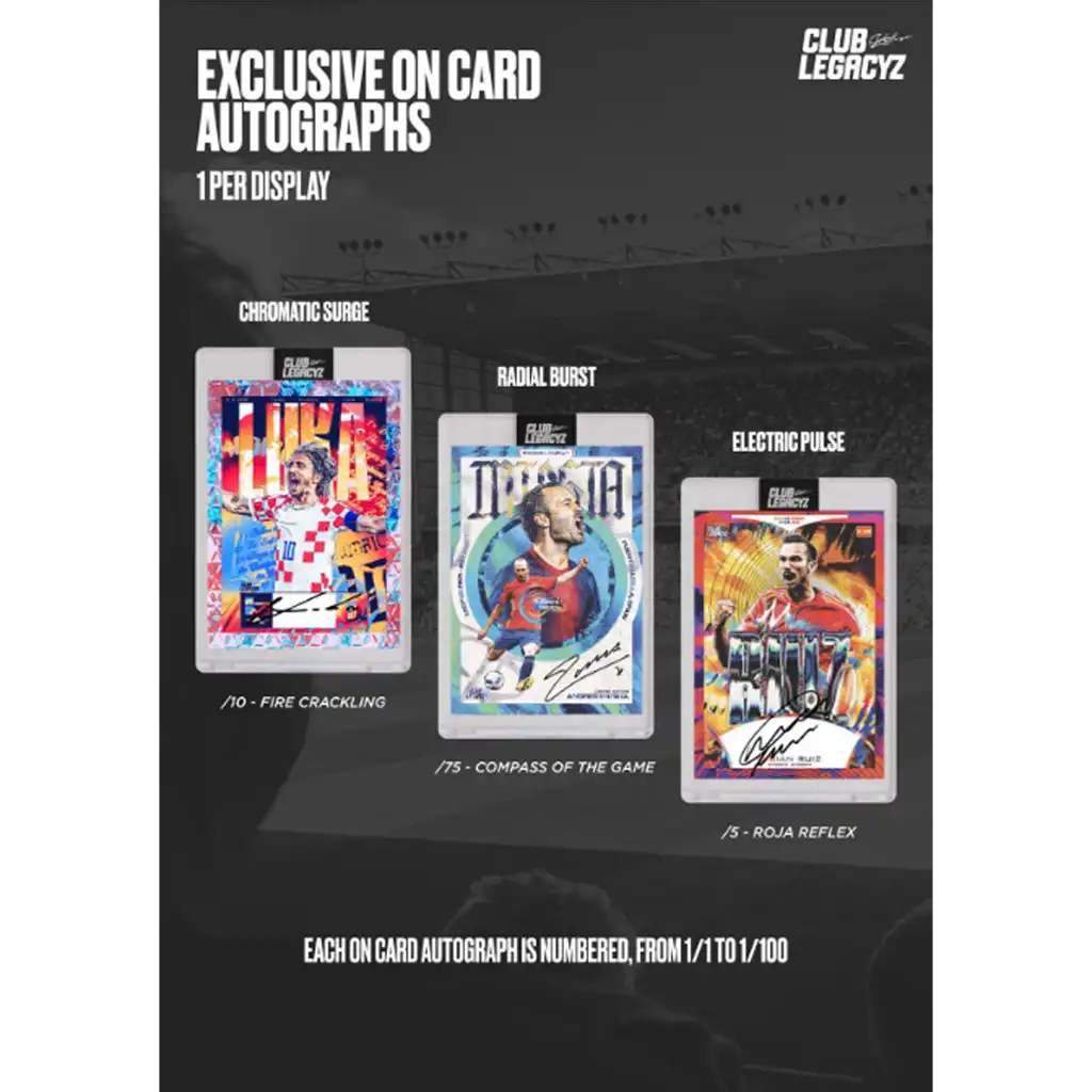 Club Legacyz - Icons 2nd Edition Football Cards Display