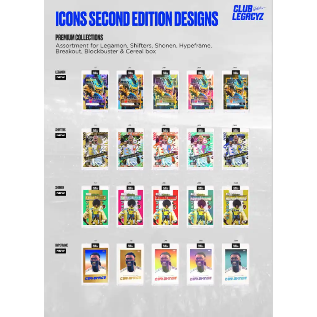 Club Legacyz - Icons 2nd Edition Football Cards Display