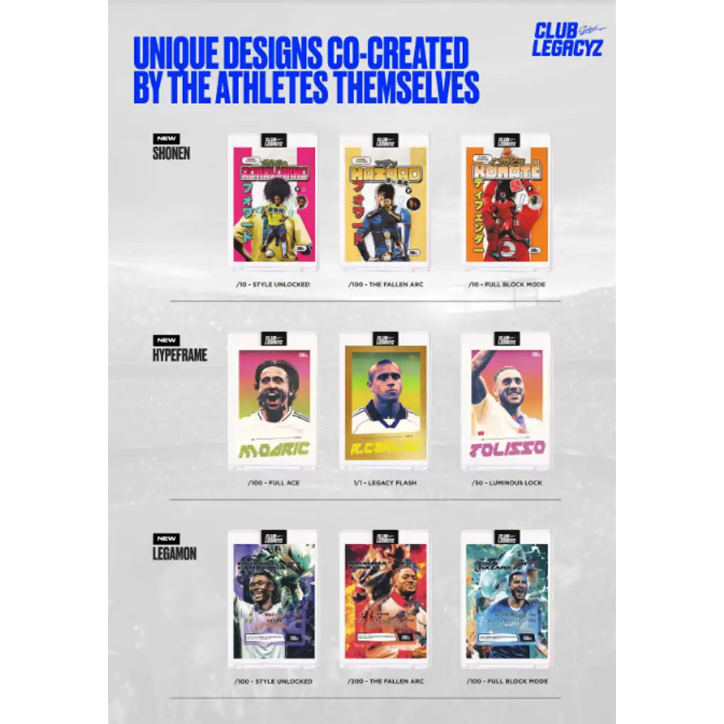 Club Legacyz - Icons 2nd Edition Football Cards Display