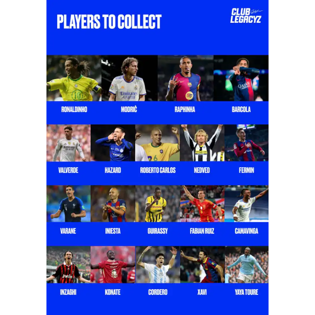 Club Legacyz - Icons 2nd Edition Football Cards Display