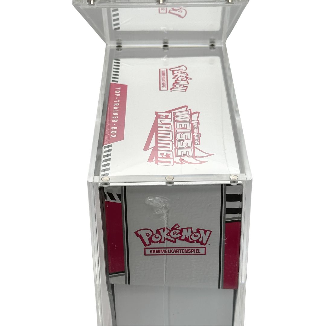 Acryl Case magnetisch – Schutzbox für Pokémon Top Trainer Box (TTB / ETB) - Klare Premium Acrylbox für sealed Sammlungen