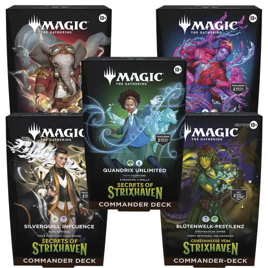 MTG Strixhaven Commander Deck Display Englisch mit 5 kompletten Decks