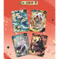 Naruto Kayou Tier 2 Wave 9 – geöffnete Boosterpacks Übersicht mit Itachi, Tsunade und Jiraiya Charakterkarten.
