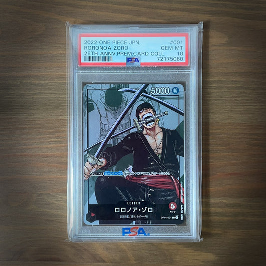 One Piece - Roronoa Zoro OP01-001 25TH Anniv. Premium Collection PSA 10 [JP]