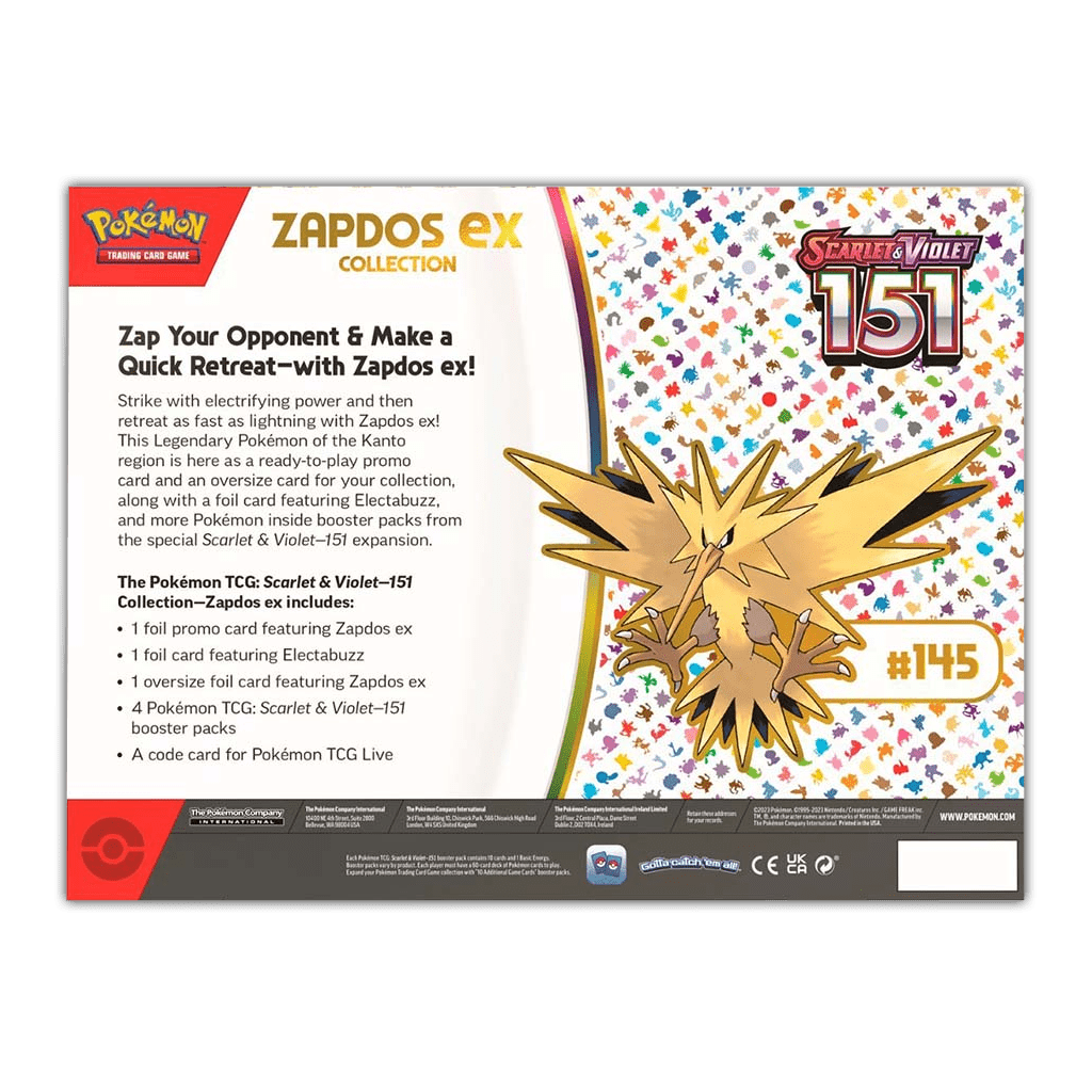 Pokemon - Scarlet & Violet 151 Zapdos EX Box [EN]