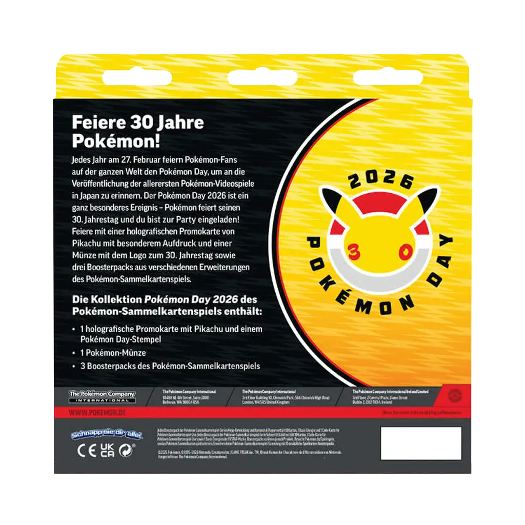 Pokémon Day Collection 2026 Rückseite – Produktinformationen zum 30-jährigen Pokémon Jubiläum