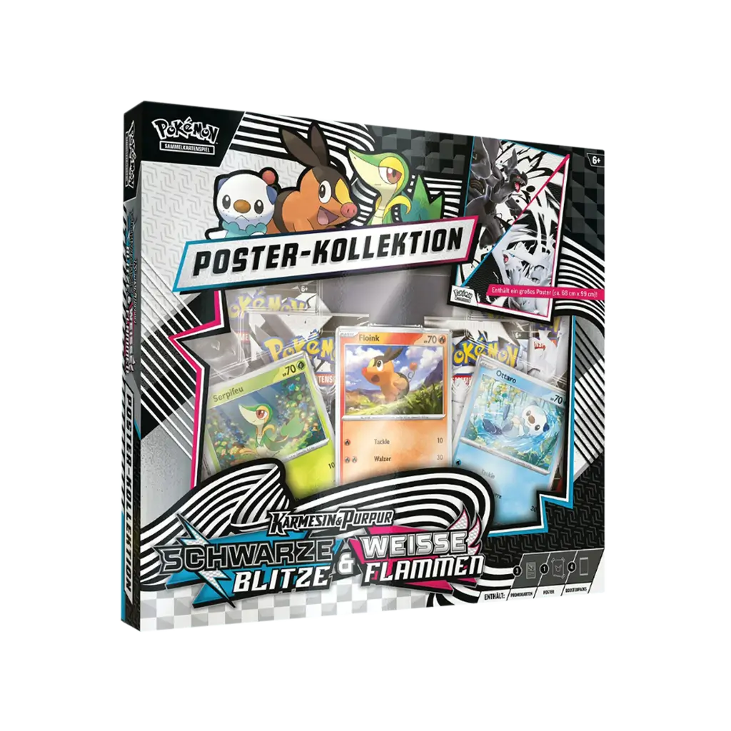 Pokémon Karmesin & Purpur 10.5 Poster-Kollektion – mit 4 Boostern, 3 holo Promos und großem doppelseitigen Unova-Poster