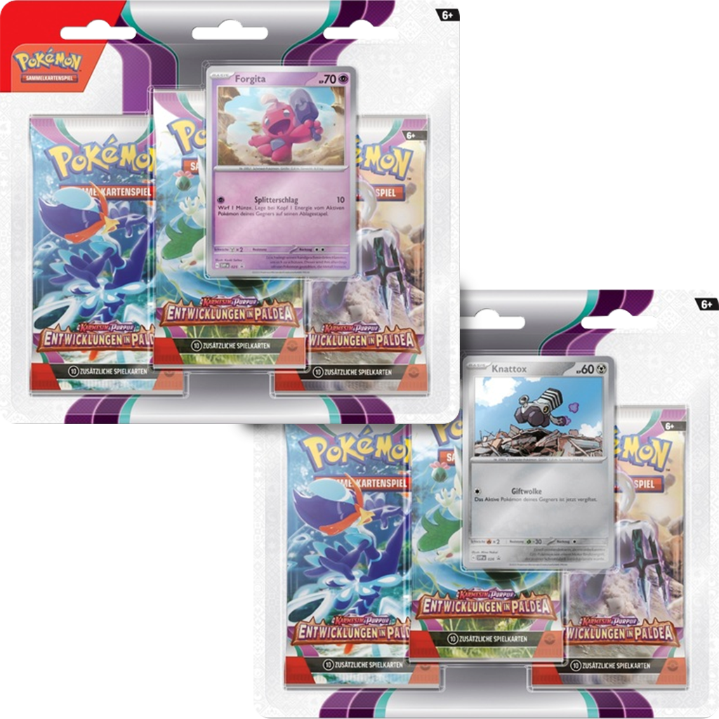 Pokemon - Entwicklungen in Paldea 3-Pack Blister [DE/EN]