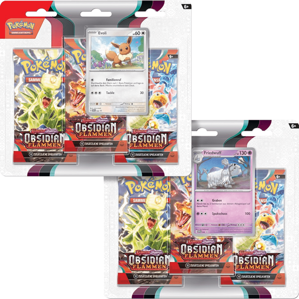 Pokemon - Obsidian Flammen 3 Pack Blister [DE]