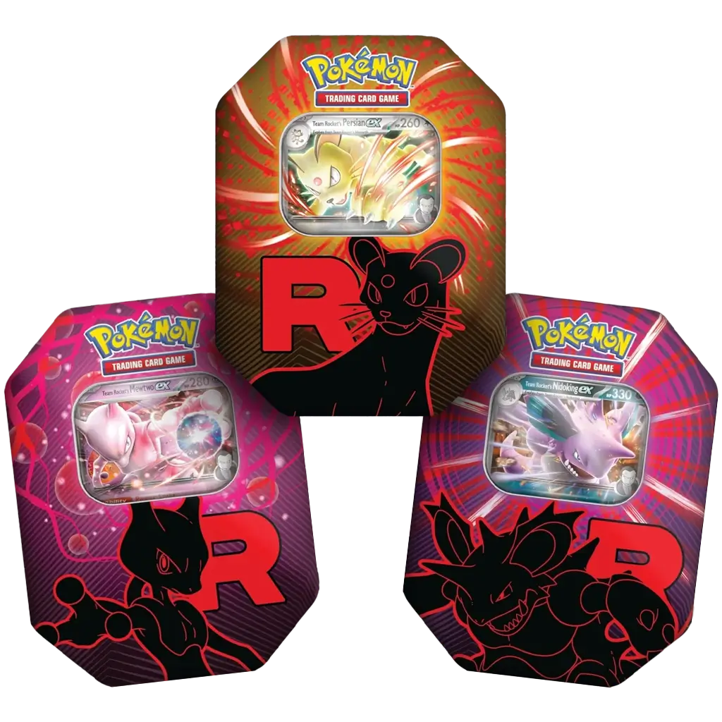 Pokemon - Team Rocket Herbst 2025 Tin Nidoking/Mewtu/Snobilikat [EN]