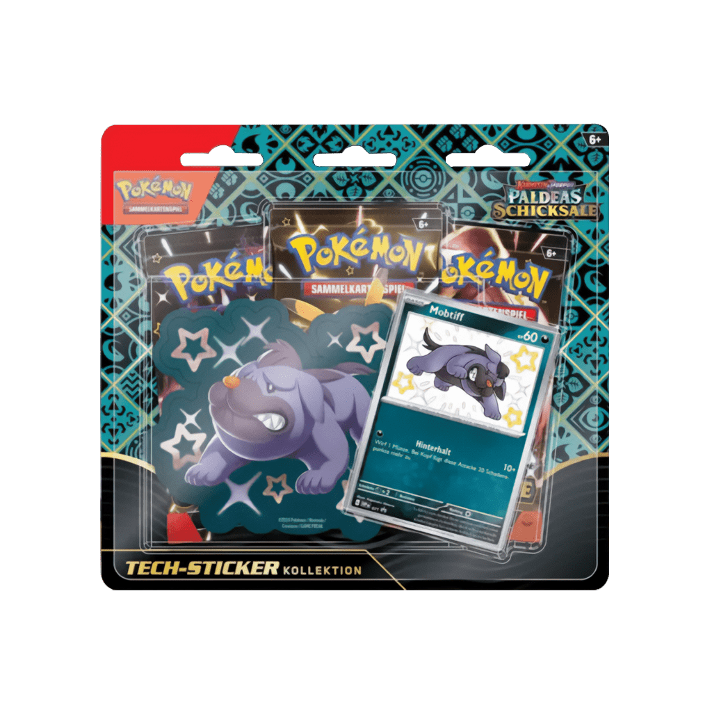 Pokemon - Karmesin & Purpur Paldeas Schicksale Tech Sticker 3-Pack Blister [DE] Mobtiff