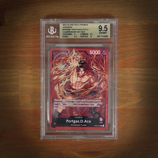 Portgas.D.Ace OP03-001 Alt Art Leader Championship Set 2023 japanese Promos - Beckett BGS 9.5