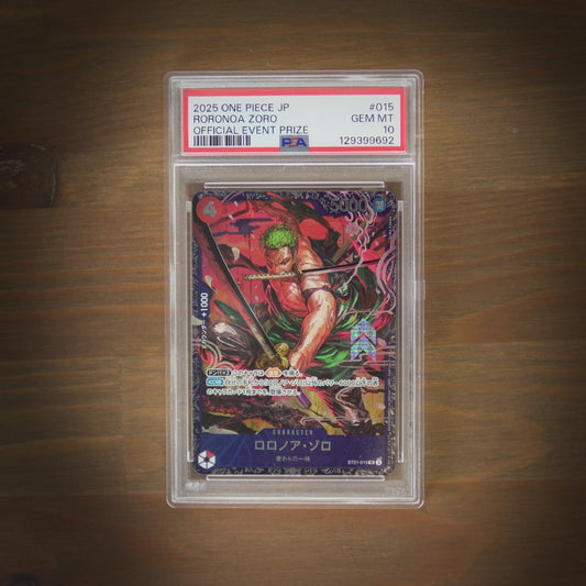 Roronoa Zoro Flagship Turnier Preis Promo Karte 2025 PSA 10 Japanisch