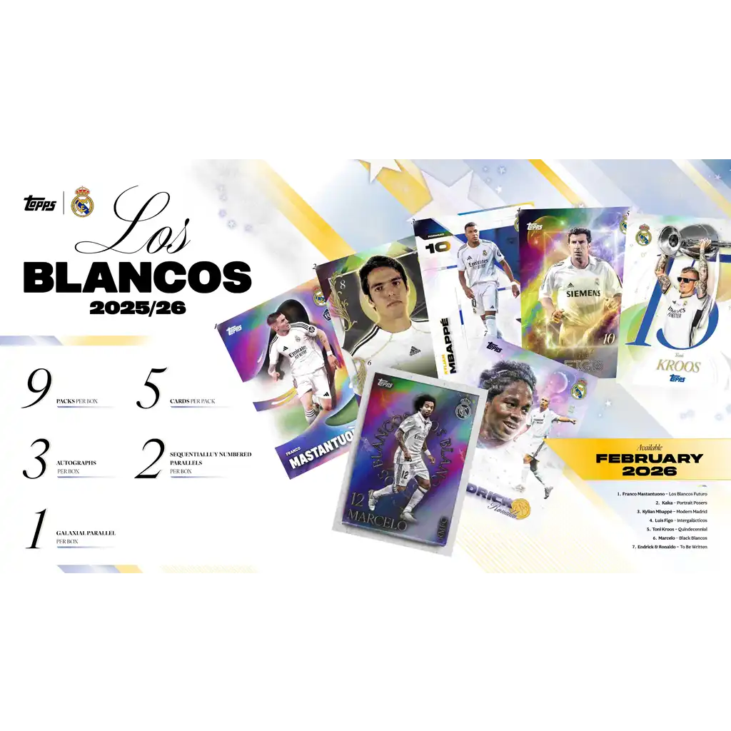 Topps Real Madrid Los Blancos 2025 2026 Hobby Box Fußball Trading Cards