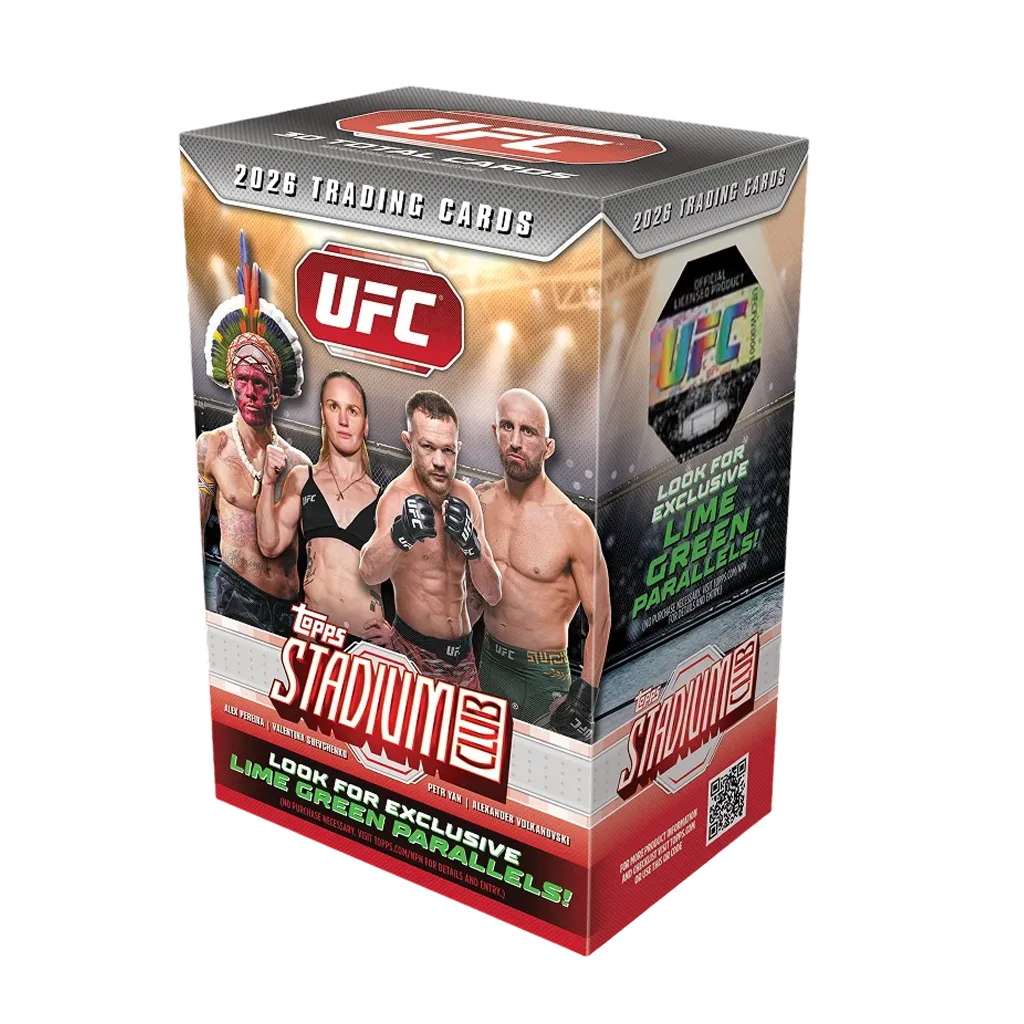 Topps Stadium Club UFC 2026 Value Box englisch mit 6 Packs und exklusiven Lime Green Parallels