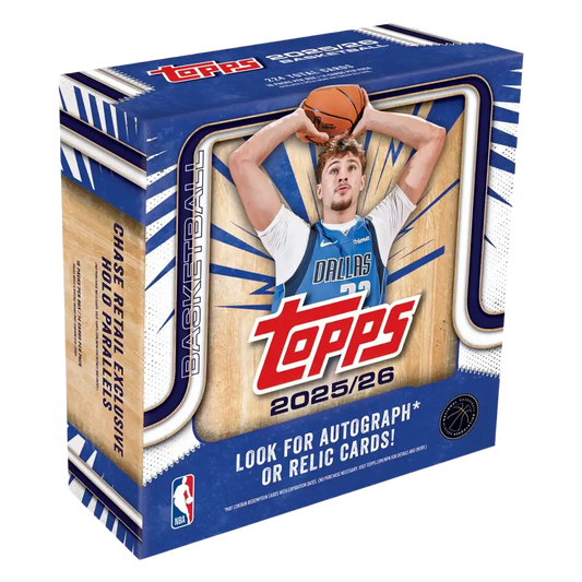 2025-26 Topps Basketball Mega Box – Hobby Box mit 16 Packs à 14 Karten, Golden Mirror Inserts & Autograph Hits
