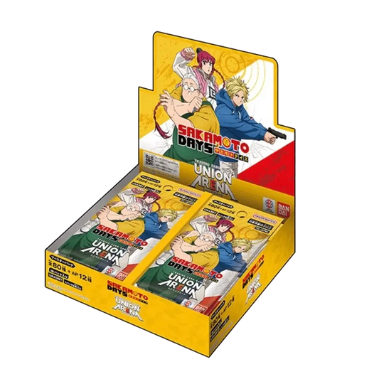 Union Arena Sakamoto Days UA43BT Booster Box Japanisch – offizielles Bandai TCG Set 
Versiegelte Box mit 16 Union Arena Sakamoto Days Boostern [UA43BT]