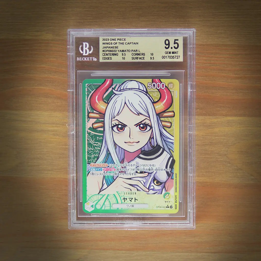 One Piece Card Game – Yamato OP06-022 Alternate Art Leader aus Wings of the Captain [JP] – Beckett 9.5 Gem Mint Bewertung, japanische Ausgabe 2023