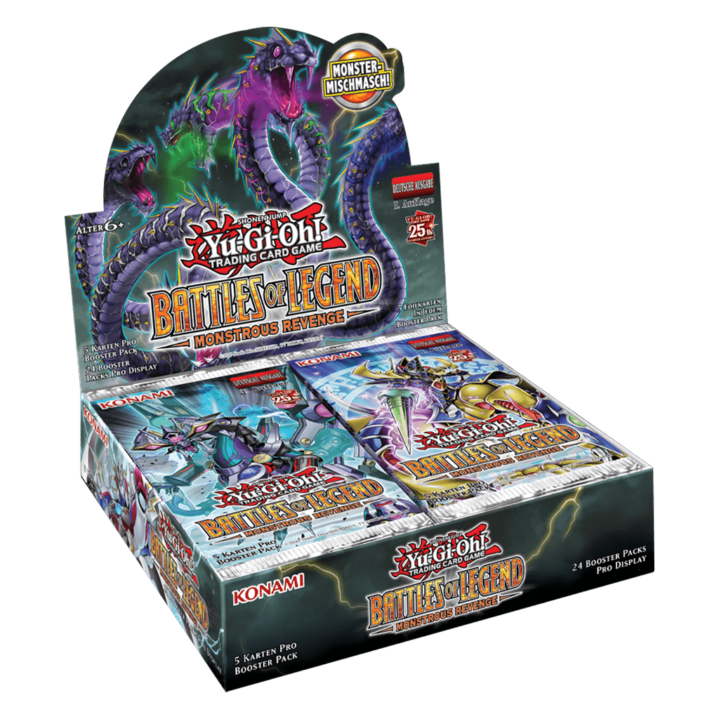 Yugioh Battles of Legend Monstrous Revenge Display Deutsch century Rare Set 25 jahre Jahre Logo set neuer dunkler Magier armed Dragon