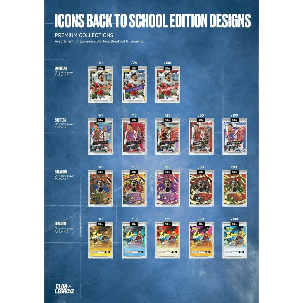Club Legacyz - Icons Football Cards Back to School 5th Edition Display [EN]