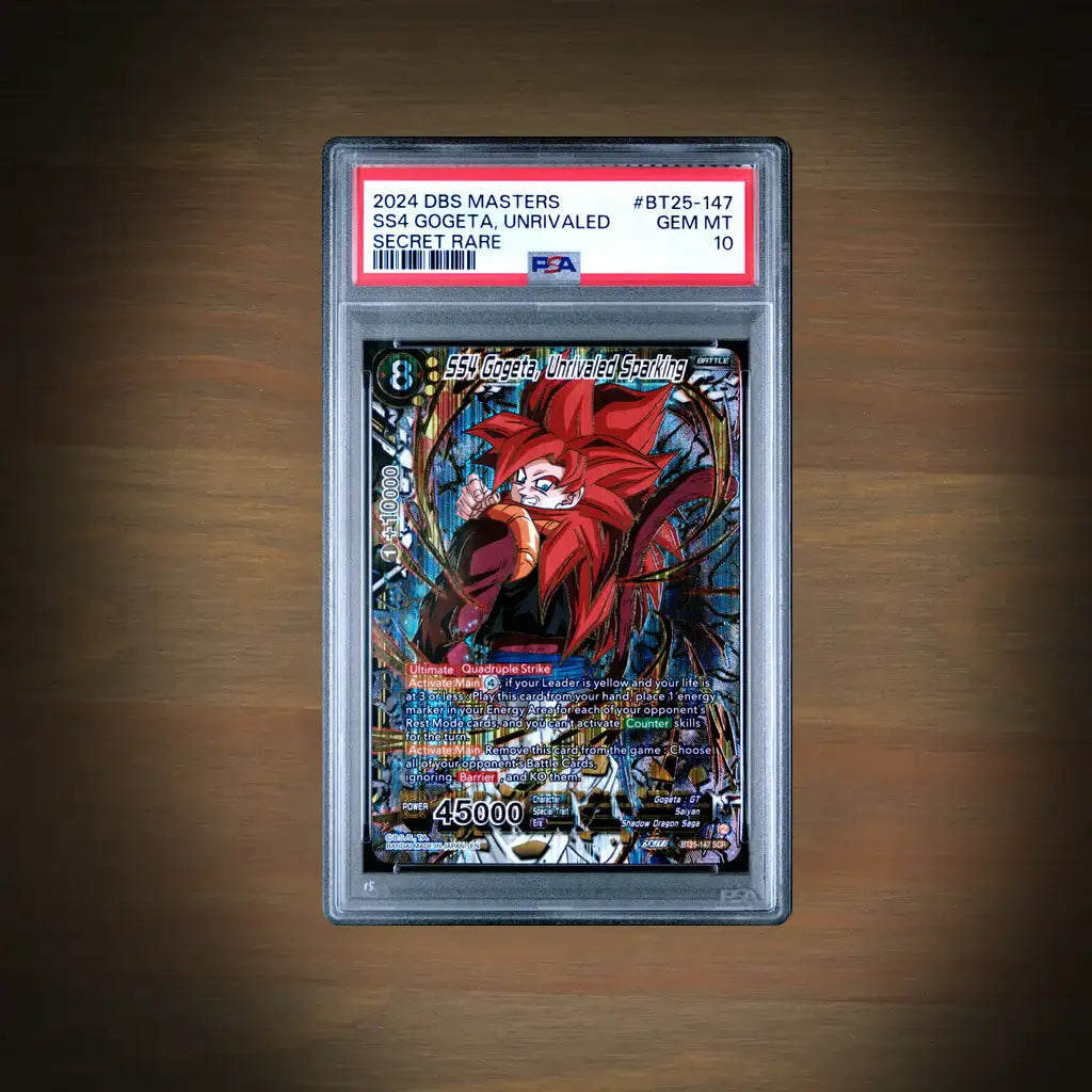 Dragon Ball SS4 Gogeta Unrivaled Secret Rare BT25-147 PSA 10 Englisch