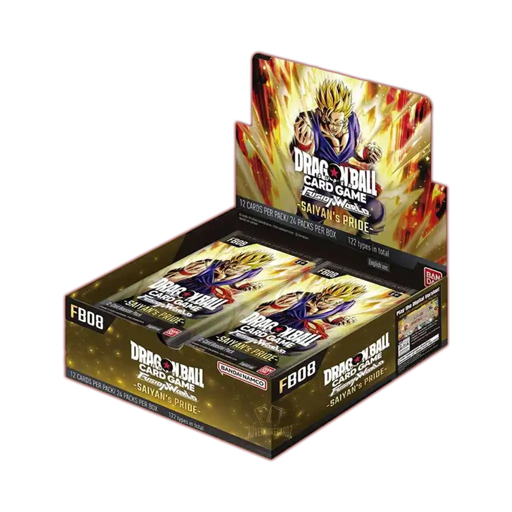 Dragon Ball Super Fusion World Saiyan’s Pride FB08 Booster Display – englische Version, 24 Boosterpacks, Saiyajin-Set 2025