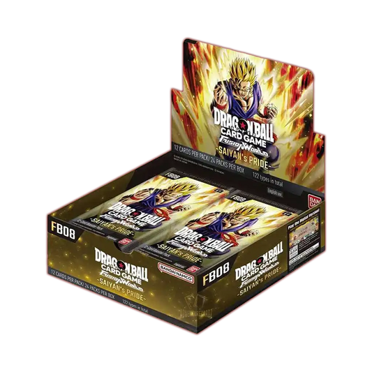 Dragon Ball Super Fusion World Saiyan’s Pride FB08 Booster Display – englische Version, 24 Boosterpacks, Saiyajin-Set 2025