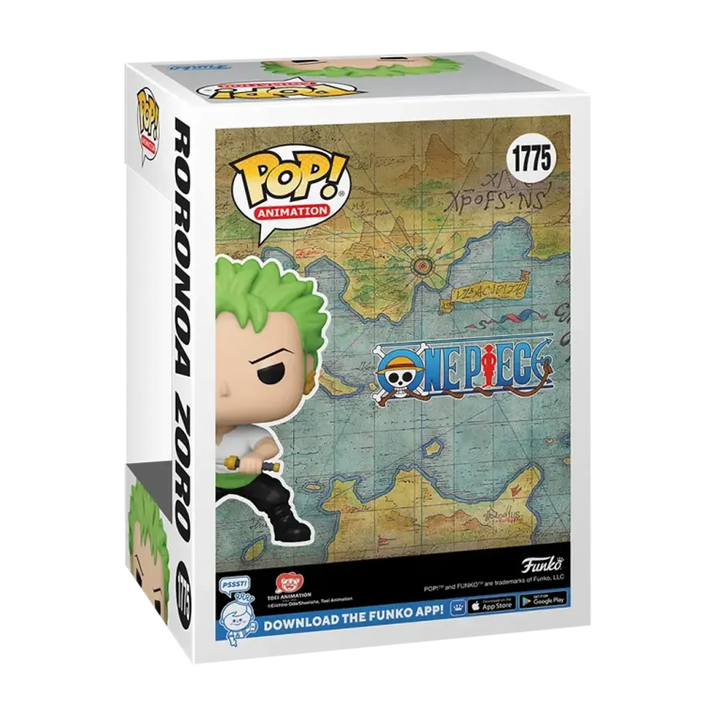 Funko POP One Piece Roronoa Zoro #1775 Originalverpackung Rückseite