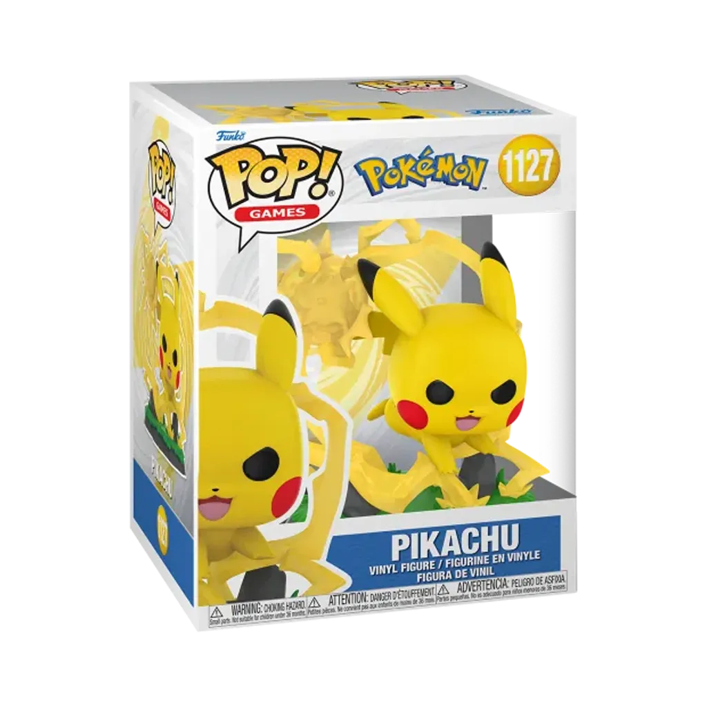 Funko POP Pokemon Pikachu Premium #1127 in Originalverpackung mit elektrischen Effekten