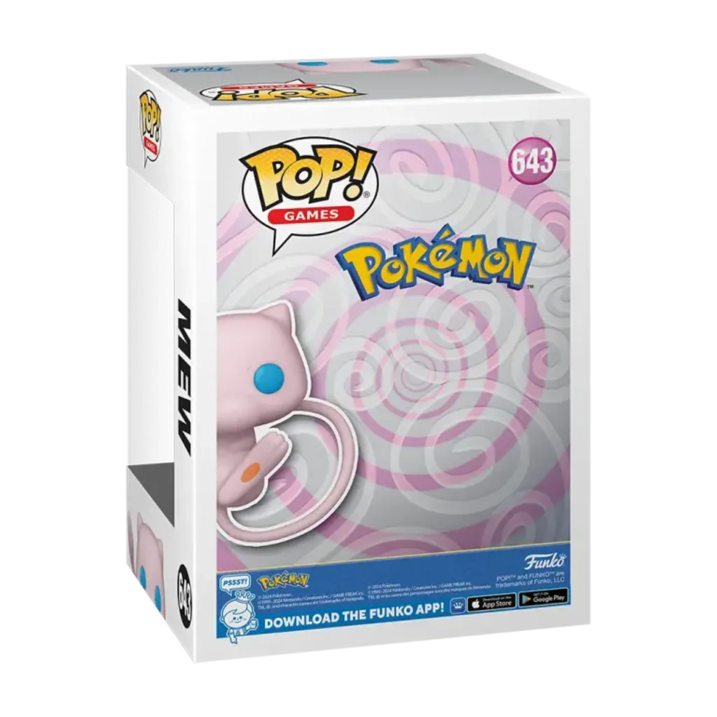 Funko POP Pokemon Mew #643 Originalverpackung Rückseite