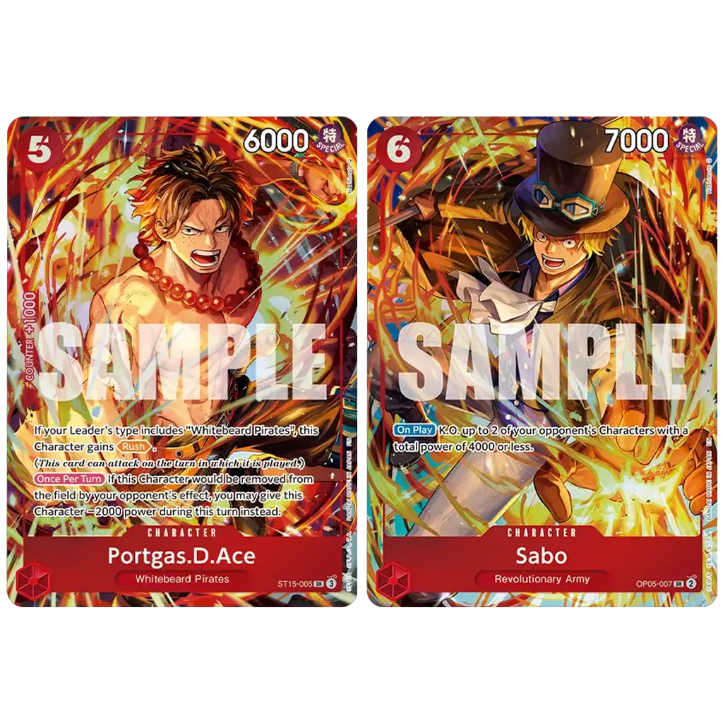 One Piece Card Game IB-05 Illustration Box – exklusive Ace und Sabo AA Illustrationskarten