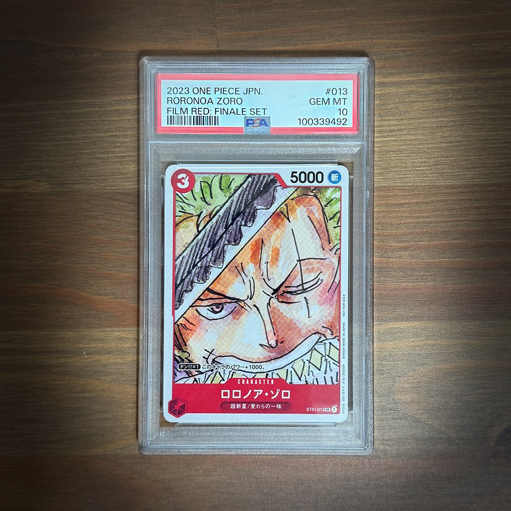 One Piece Card Game -  Roronoa Zoro FIlm Red Finale Set ST01-013 SR PSA 10 [JP]