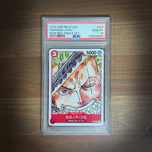 One Piece Card Game -  Roronoa Zoro FIlm Red Finale Set ST01-013 SR PSA 10 [JP]