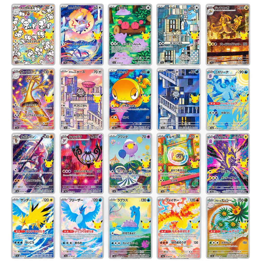 Pokemon 30th Celebration M6a komplettes Art Rare Set mit allen 20 japanischen AR Karten zum 30-jährigen Jubiläum