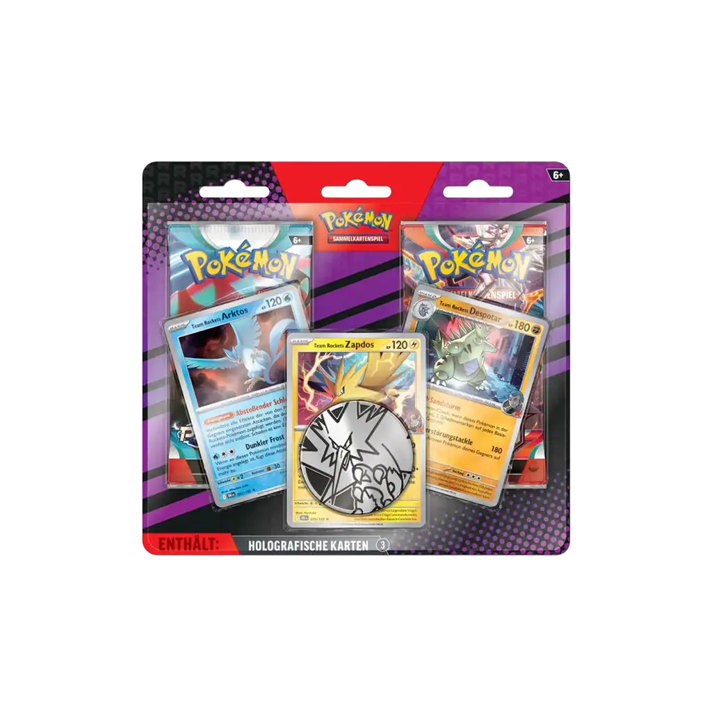 Pokemon Enhanced 2 Pack Blister Team Rocket Arktos Zapdos