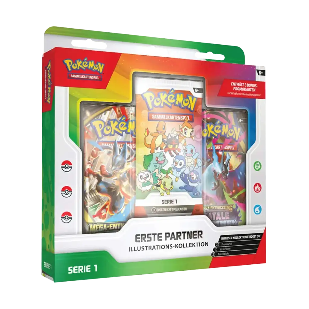 Pokemon Illustrations Kollektion Serie 1 Starter Pokemon Set DE