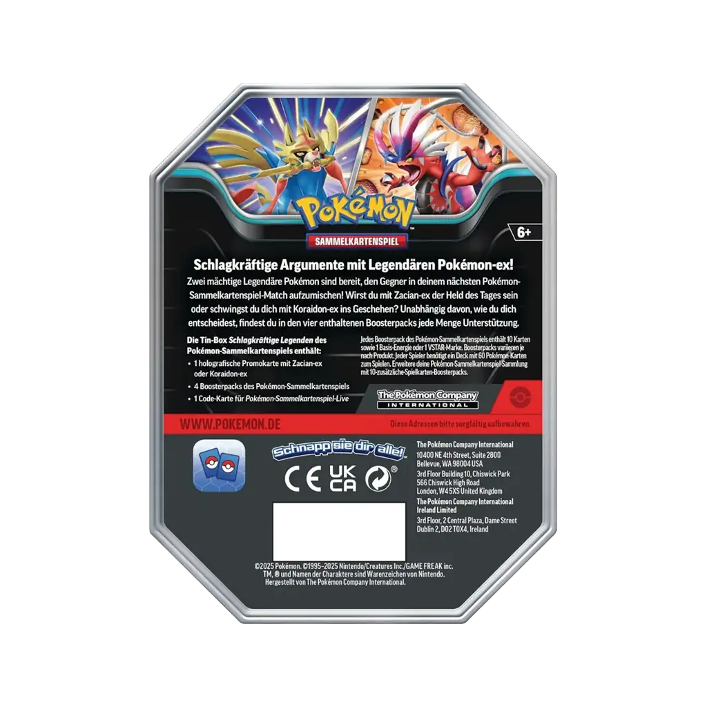 Pokemon Koraidon ex Promo Karte Tin Box