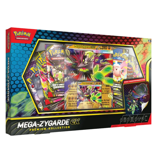 Pokemon Mega-Zygarde ex Premium Kollektion Deutsch mit Promokarte Booster Packs und Sticker