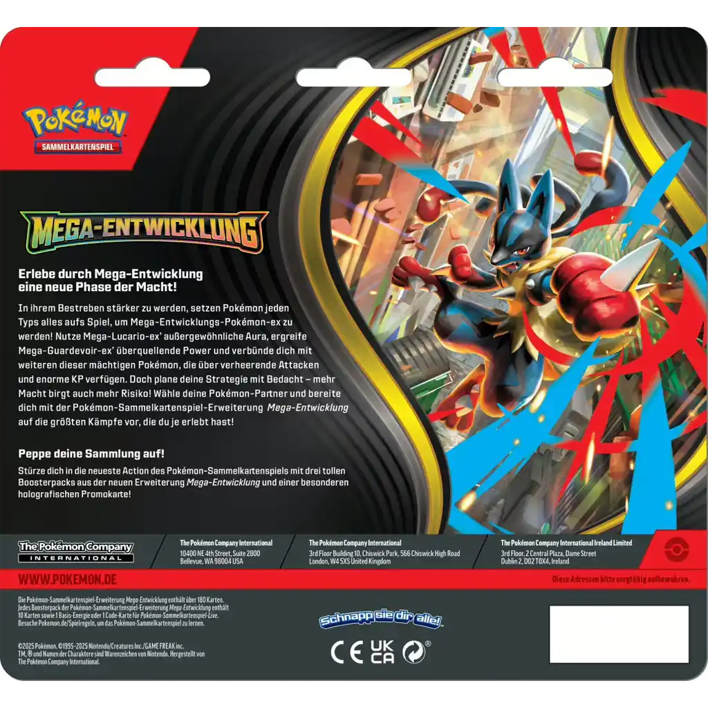 Pokemon TCG Mega Entwicklungen (ME01) 3-Pack Blister [DE]