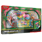 Vorderseite der Pokémon Mega-Bisaflor-ex Premium-Kollektion (Deutsch) mit Mega-Bisaflor-ex Promo-Karte, Jumbo-Wackelbild, Tech-Sticker und mehreren Boosterpacks verschiedener Pokémon-Serien