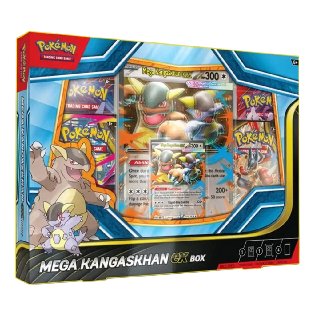 Pokémon TCG Mega Kangaskhan ex Collection Englisch – Box mit Promo-Karte, Oversize-Karte & 4 Booster Packs