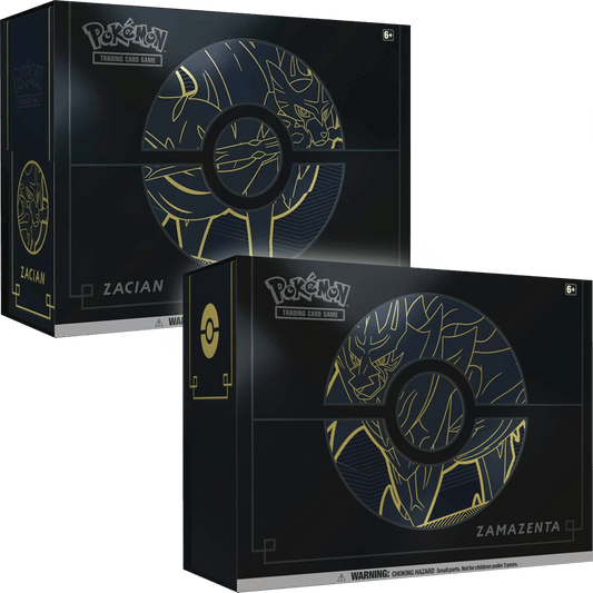 pokemon schwert und schild zamazenta und zacian schwarze Top trainer box