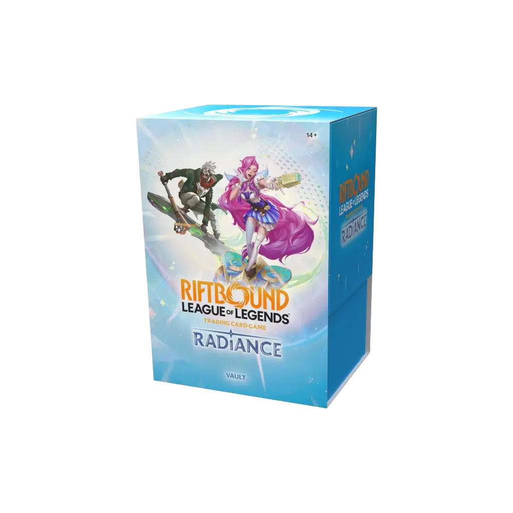 Riftbound League of Legends Radiance Vault Bundle Englisch mit 6 Boostern und Storage Box
